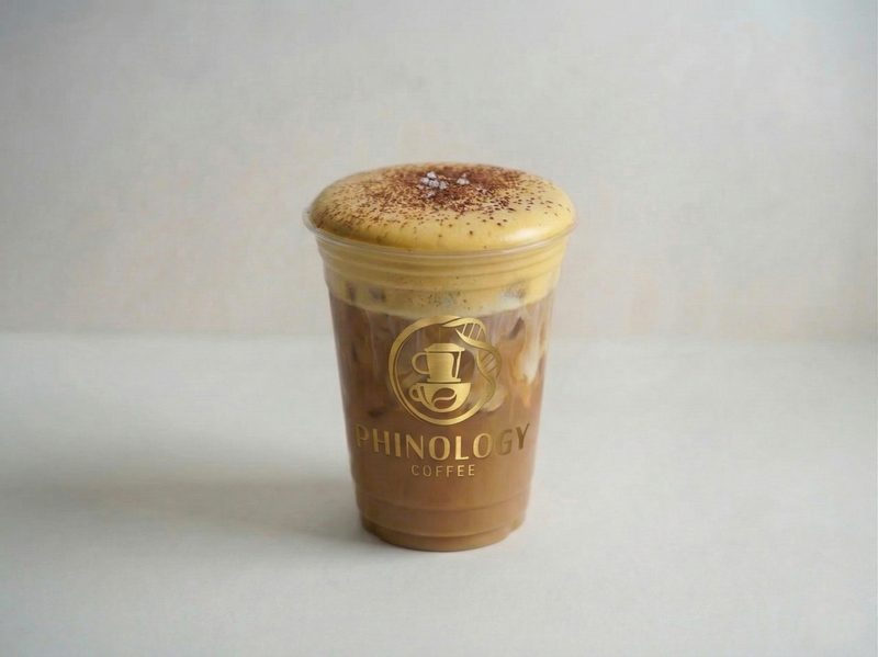 Vietnamese egg coffee with creamy whipped egg yolk foam