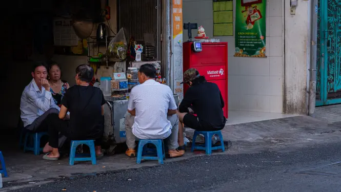 Vietnamese street cafe culture